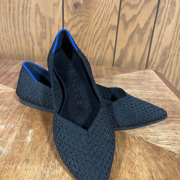 Rothy's The Pointe Honeycomb-Black - Picture 4 of 14